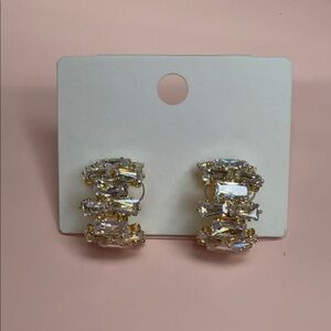 Elegant Gold and Silver Women's Earrings